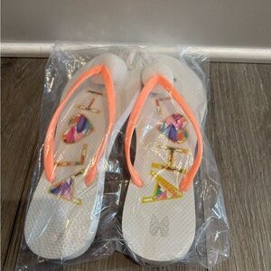 Vibrant Orange Strap Sandals